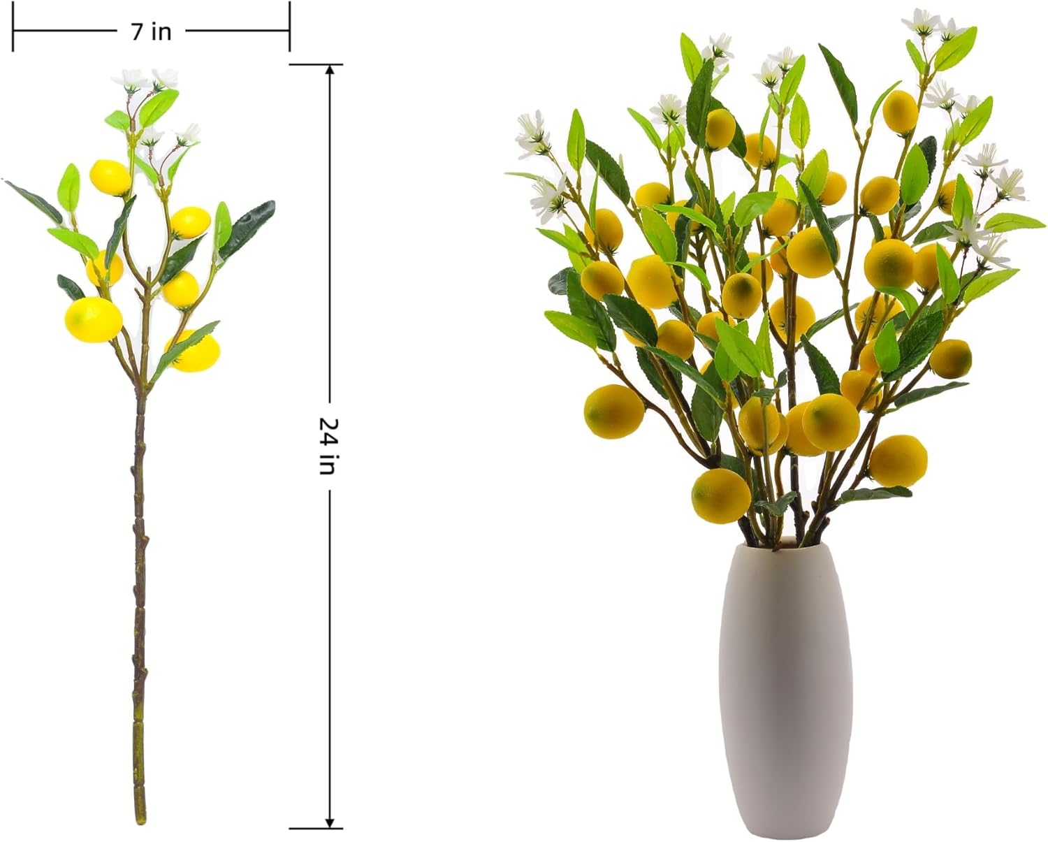 5pcs Artificial Lemons, Lifelike Fruit, Decor