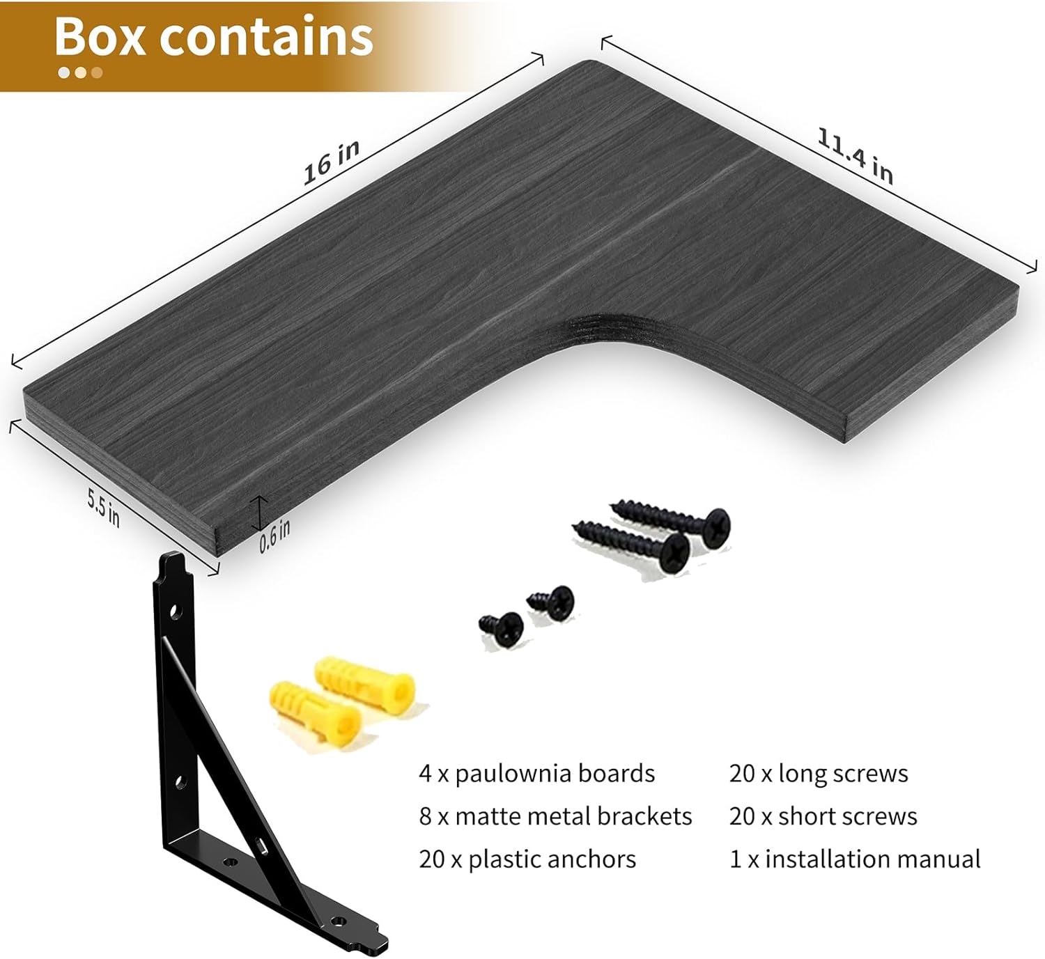 Corner Floating Shelves, Rustic Wood Set