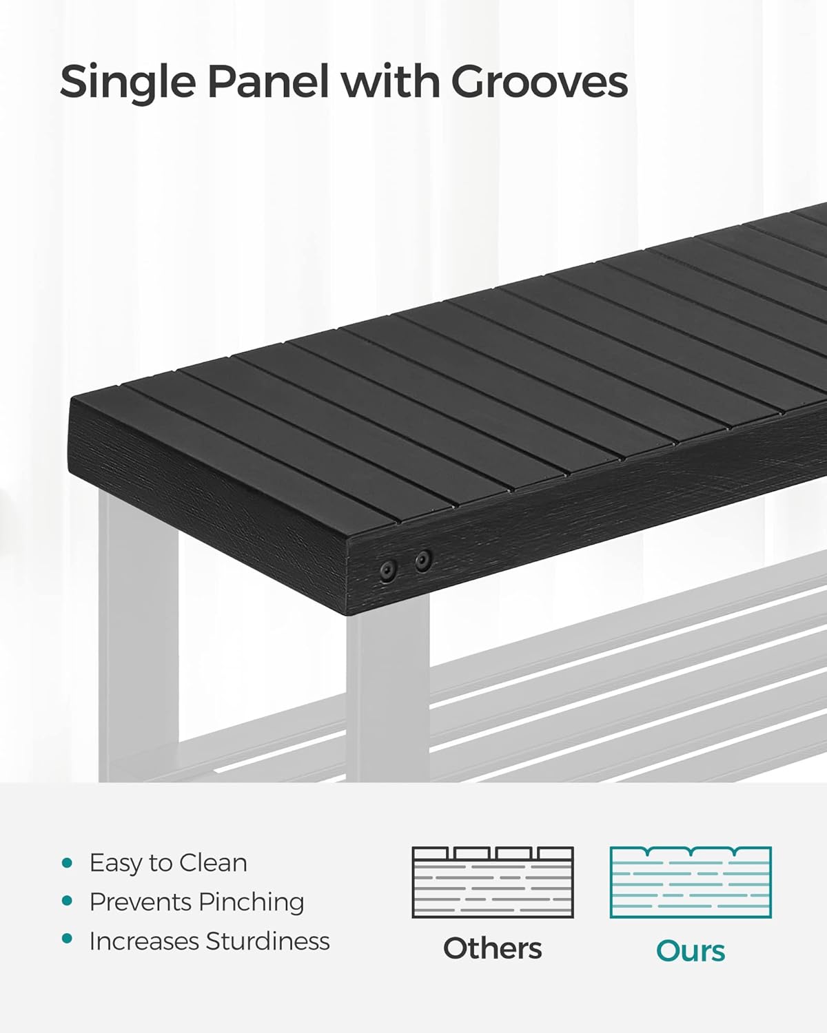 Bamboo Shoe Rack Bench, 3-Tier